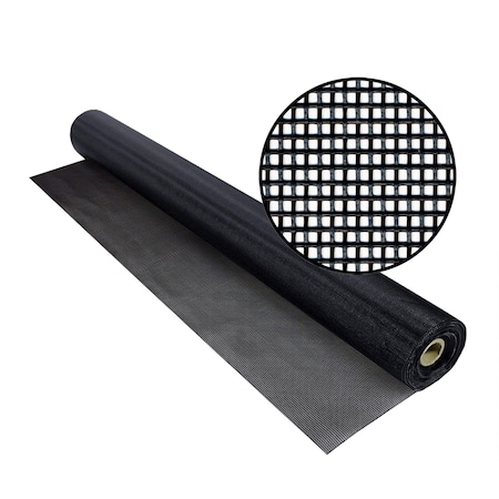 Phifer Heavy Duty Vinylcoated Polyester Insect Screening, 48 x 25', Black, 17x13 Mesh, One Roll 3030320